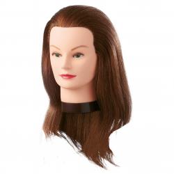 Cvičná hlava Leia přírodní vlasy 35 - 40 cm