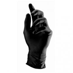 Nitrilové rukavice černé bezpudrové 100 ks L