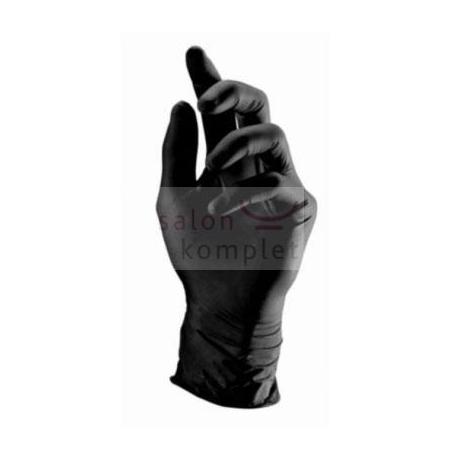 Nitrilové rukavice černé bezpudrové 100 ks L