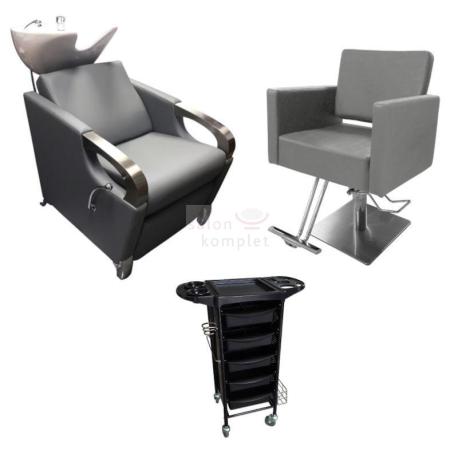 Kadeřnický set Forte + Contesa hnědá natur